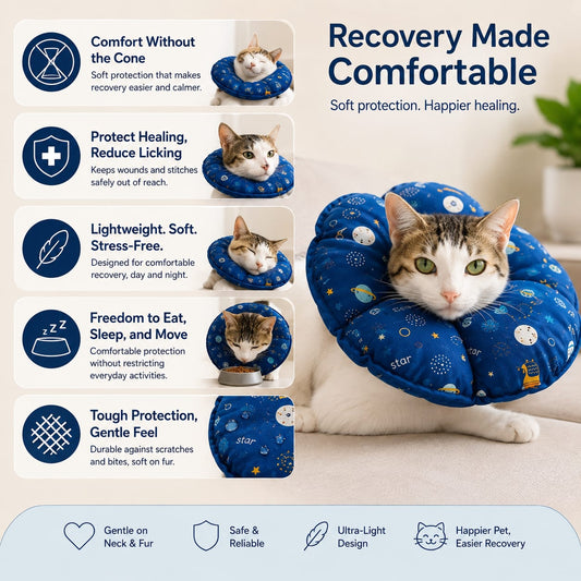 Cat Recovery Collar – Soft Protective E-Collar