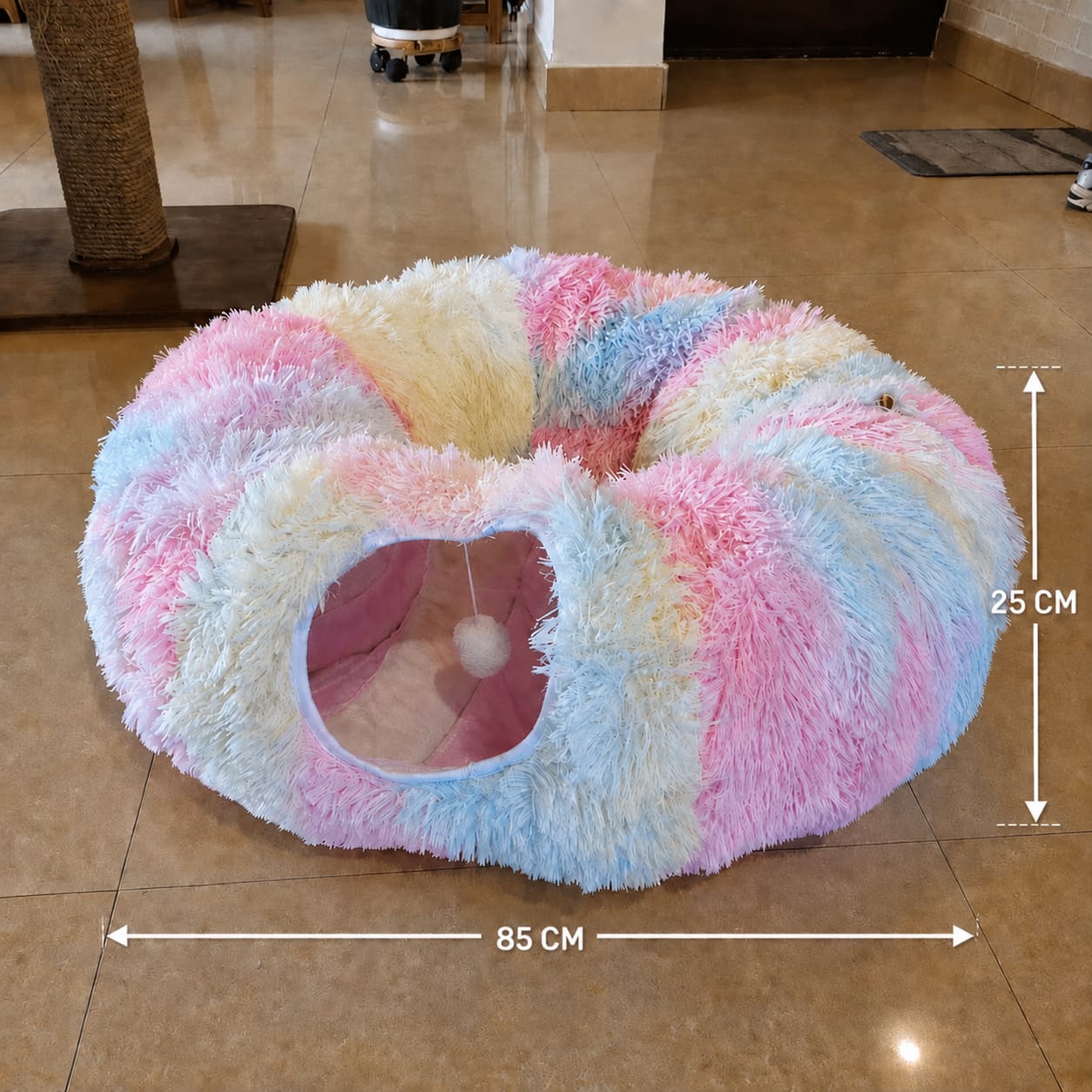Calming Tunnel Cat Bed – Ultra-Soft