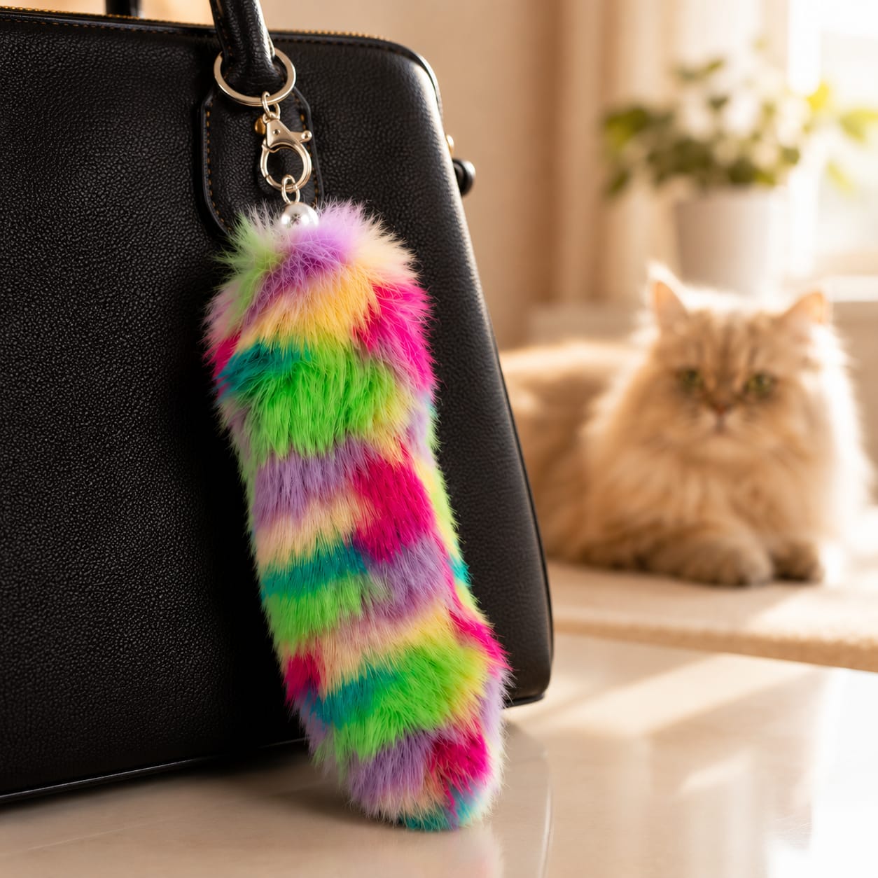 Fluffy Fur Keychain