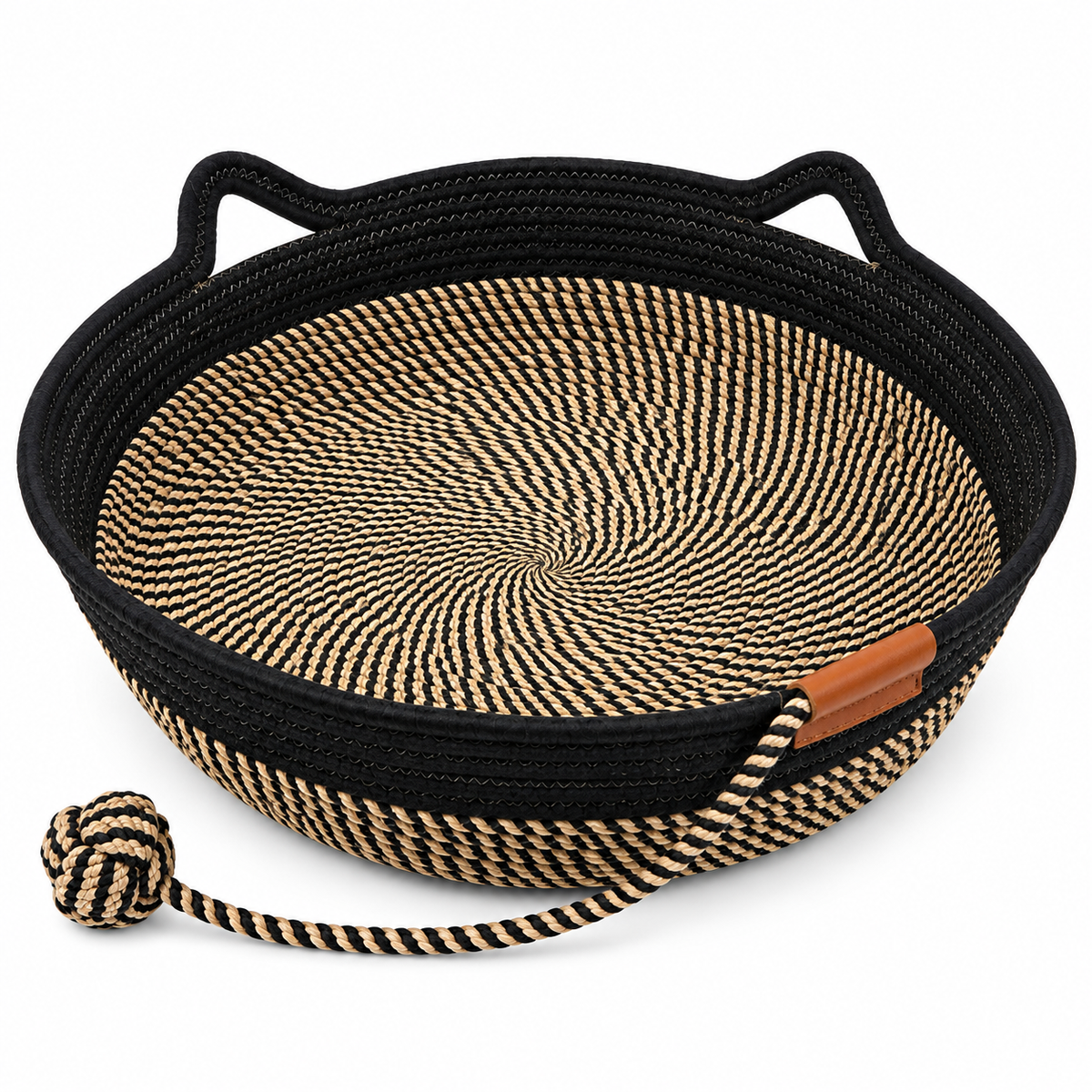 Woven Cotton Rope Cat Bed – Eco-Friendly Basket
