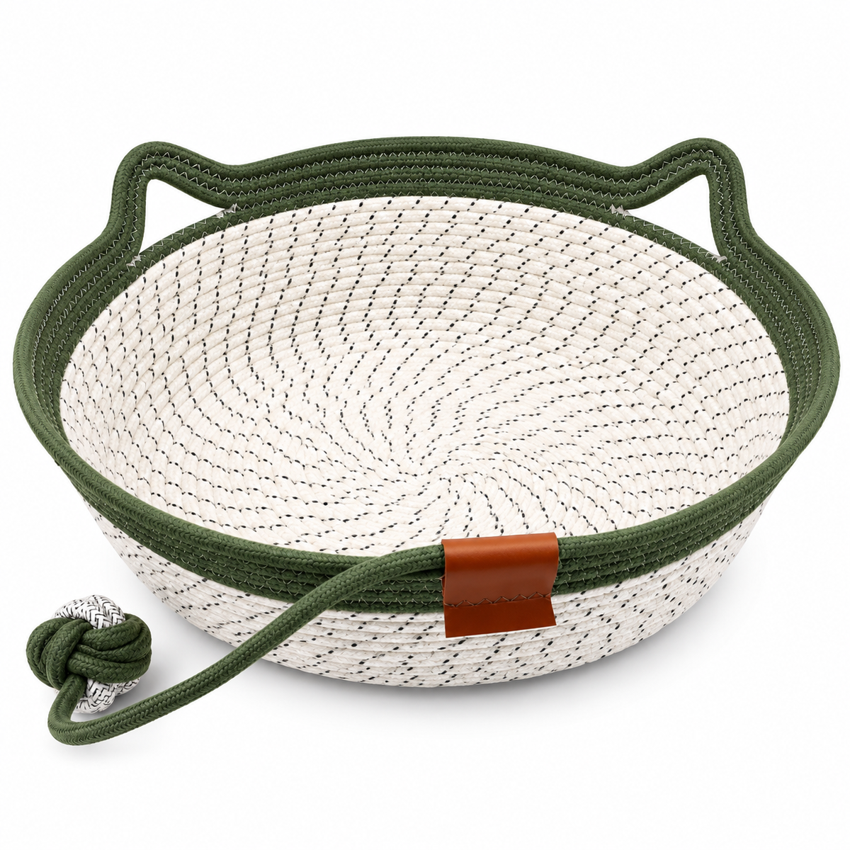 Woven Cotton Rope Cat Bed – Eco-Friendly Basket