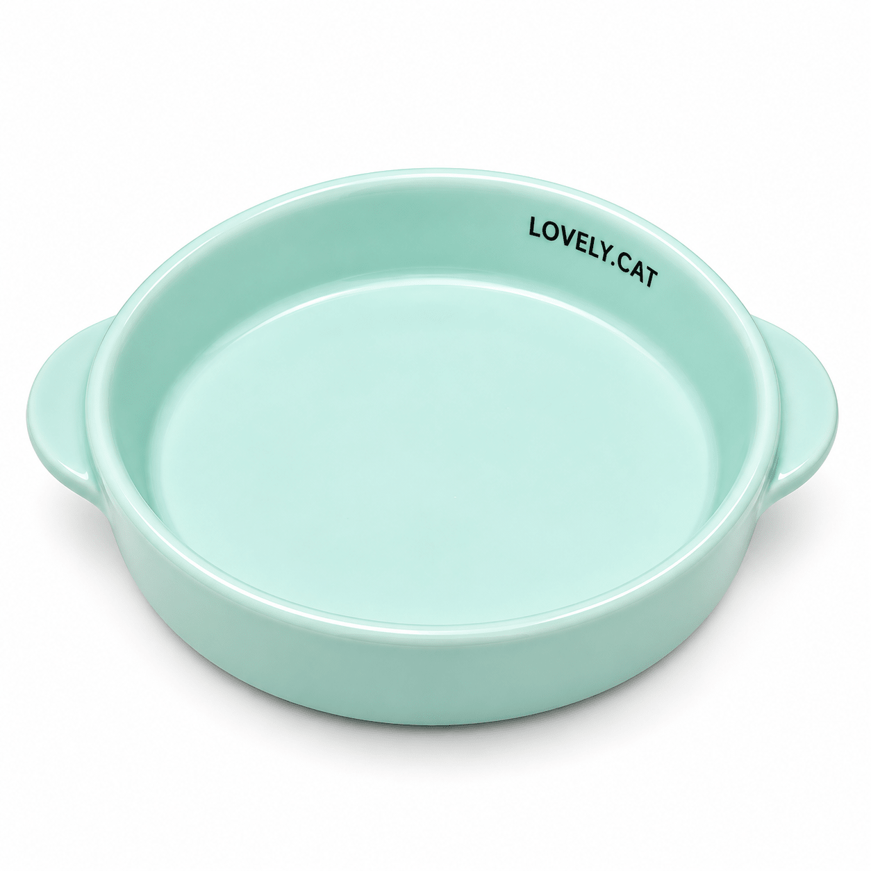 Ceramic Cat Bowl with Side Handles | 15.2 cm Small Cats - Catbazaar.in