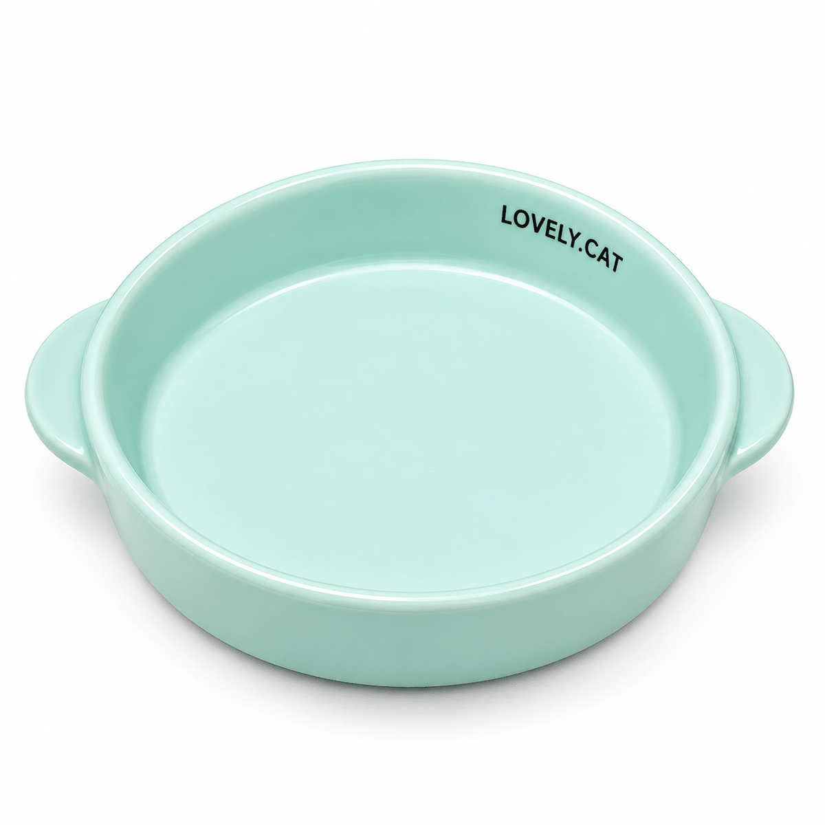 Ceramic Cat Bowl with Side Handles | 15.2 cm Small Cats - Catbazaar.in