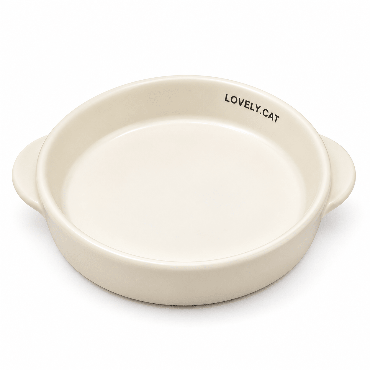 Ceramic Cat Bowl with Side Handles | 15.2 cm Small Cats - Catbazaar.in