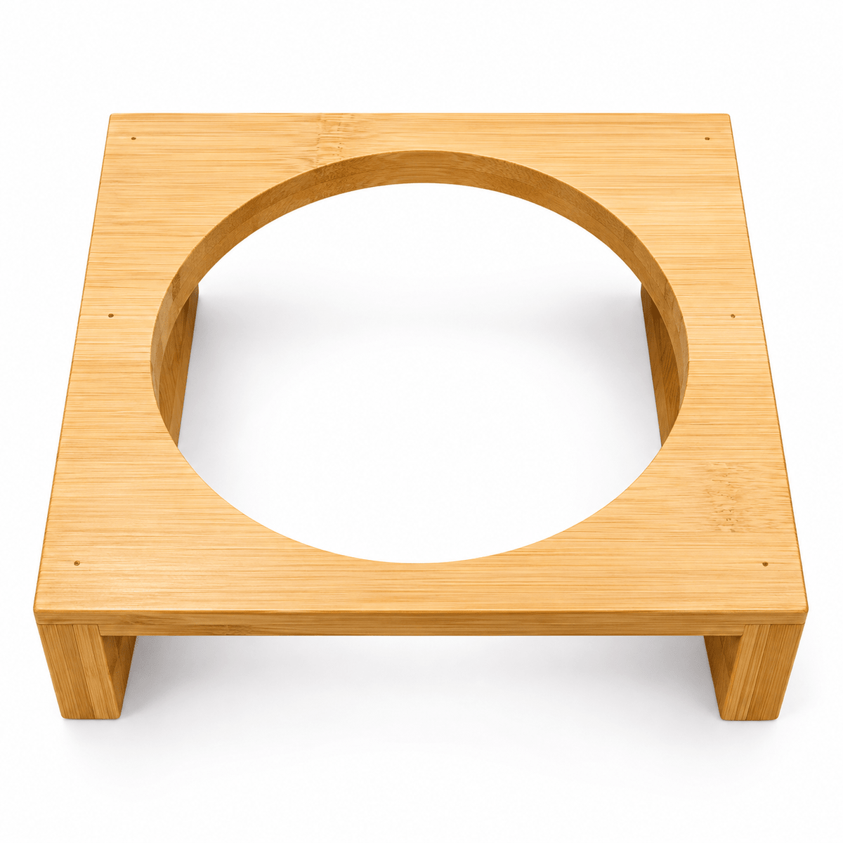 Ceramic food bowl with handle-Wooden Stand - Catbazaar.in