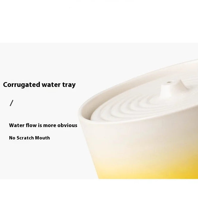 Ceramic Cat Water Fountain – Quiet Flow Hydration System
