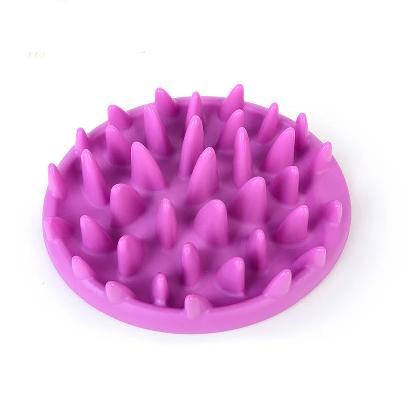 Anti-Gulp Slow Feeder Cat Bowl | Silicone Spike Feeding Mat for Healthy Eating