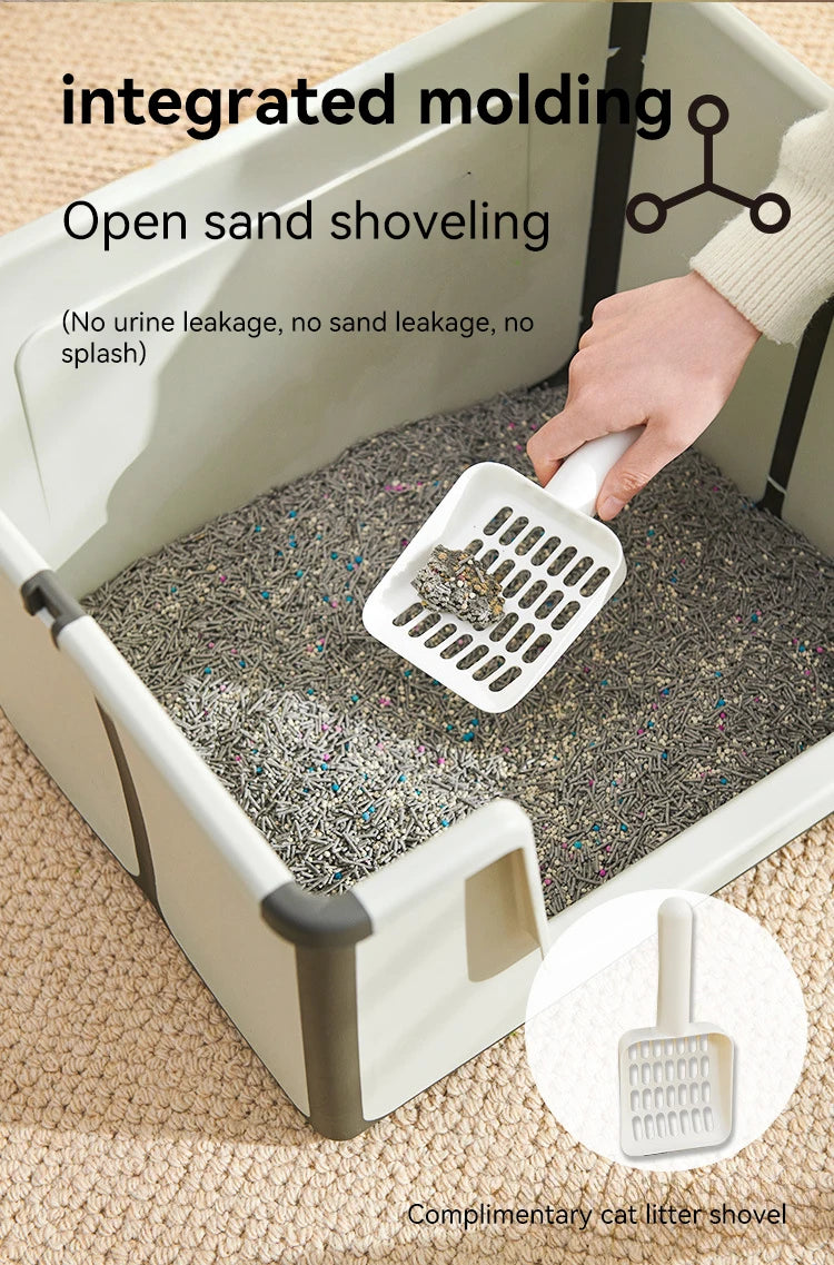 Foldable Cat Litter Box I Travel Litter Box