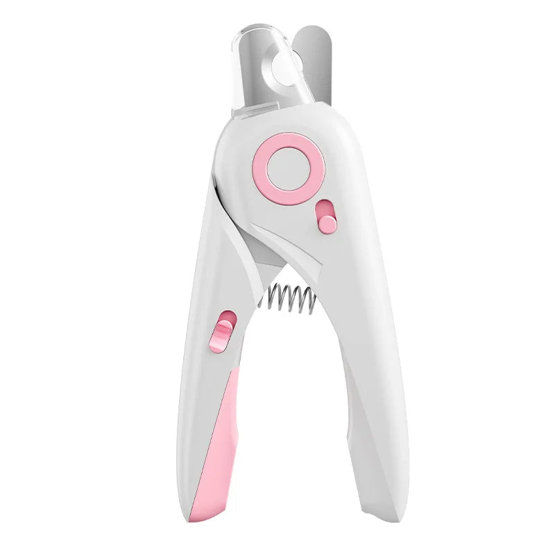 LED Cat Nail Clipper with Safety Guard & Built-in File | Precision Pet Grooming Tool