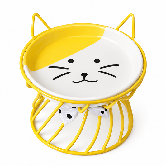 Elevated Cat Bowl Stand-Whisker-Friendly - Catbazaar.in