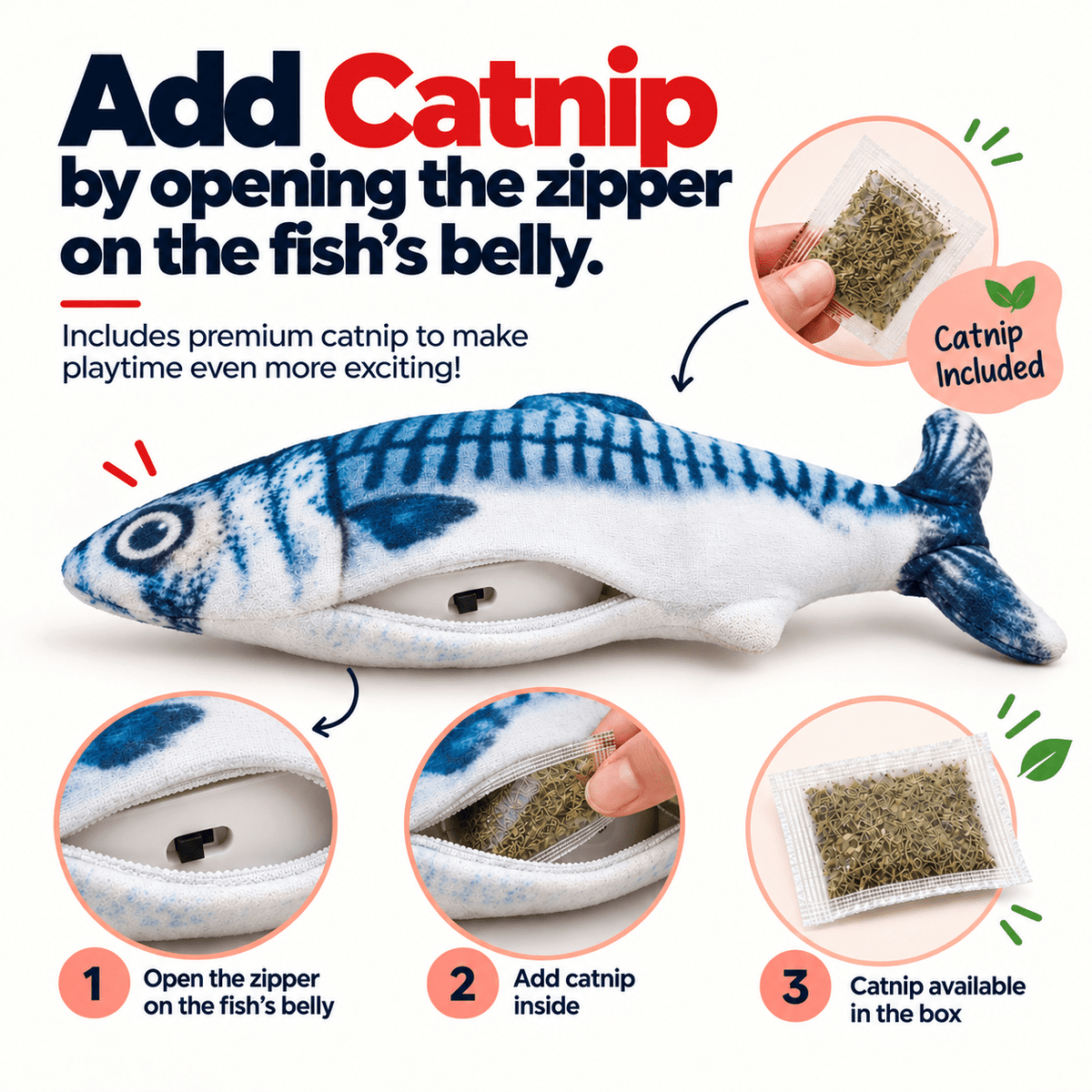 Flopping Fish Cat Toy – USB Rechargeable - Catbazaar.in