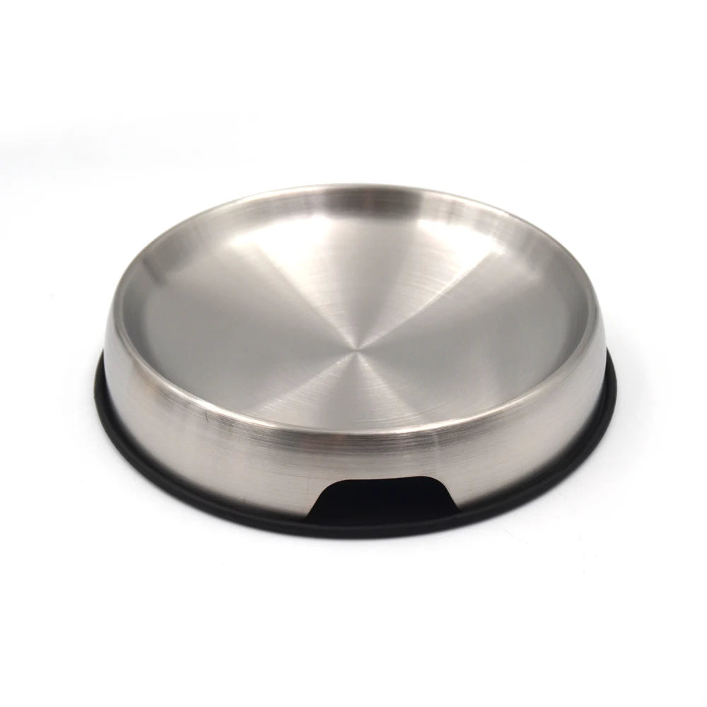 Stainless Steel Cat Bowl with Anti-Slip Base | Whisker-Friendly Feeding Dish