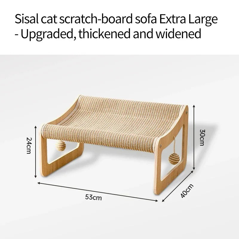 Sisal Cat Scratcher Sofa – Lounge, Scratch & Relax