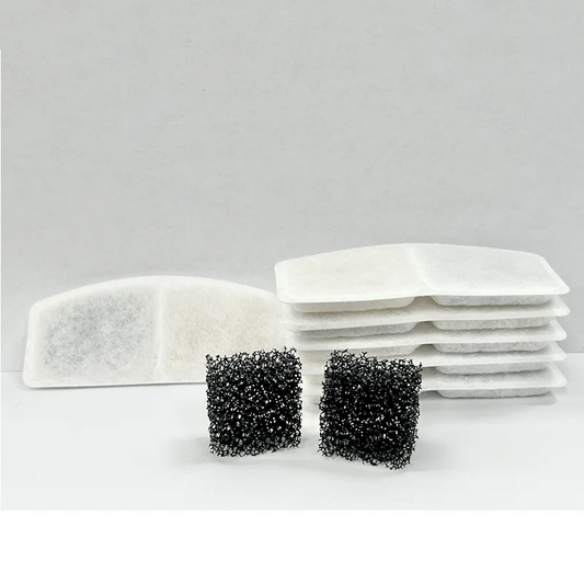 Water Fountain Replacement Filters | Activated Carbon & Ion Exchange Purification (Pack of 20)