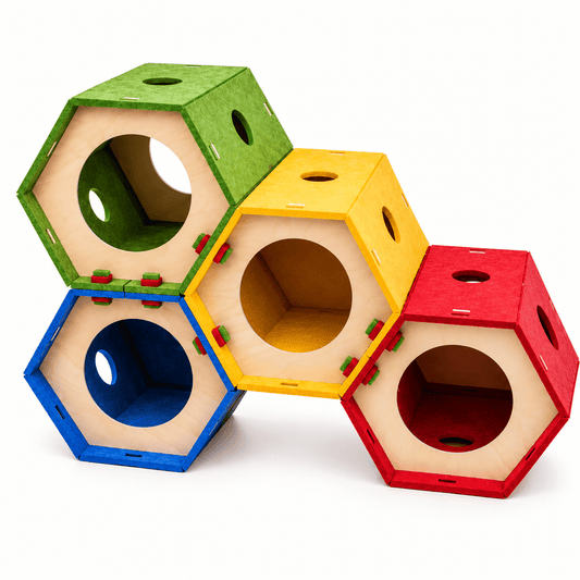 Modular Cardboard Cat Tunnel Play House Hideout - Catbazaar.in