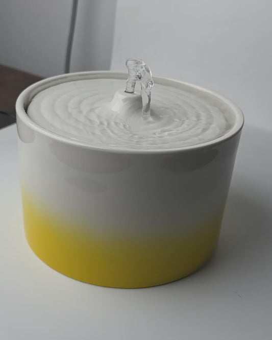 Ceramic Cat Water Fountain – Quiet Flow Hydration System