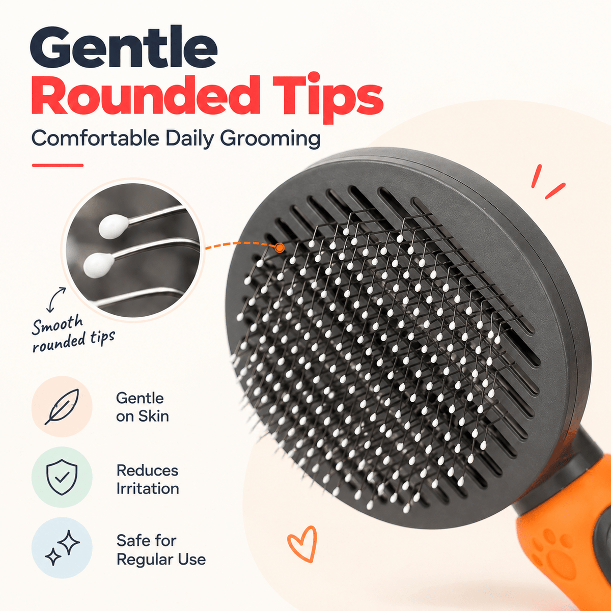 Self-Cleaning Cat & Dog Grooming Brush with One-Click Hair Release - Catbazaar.in