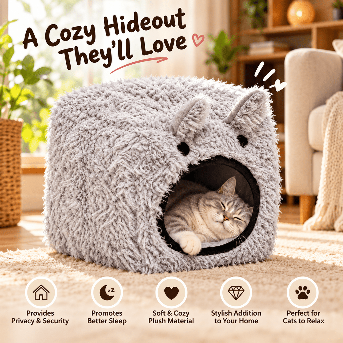 Sheep Cat house bed for cats - Catbazaar.in