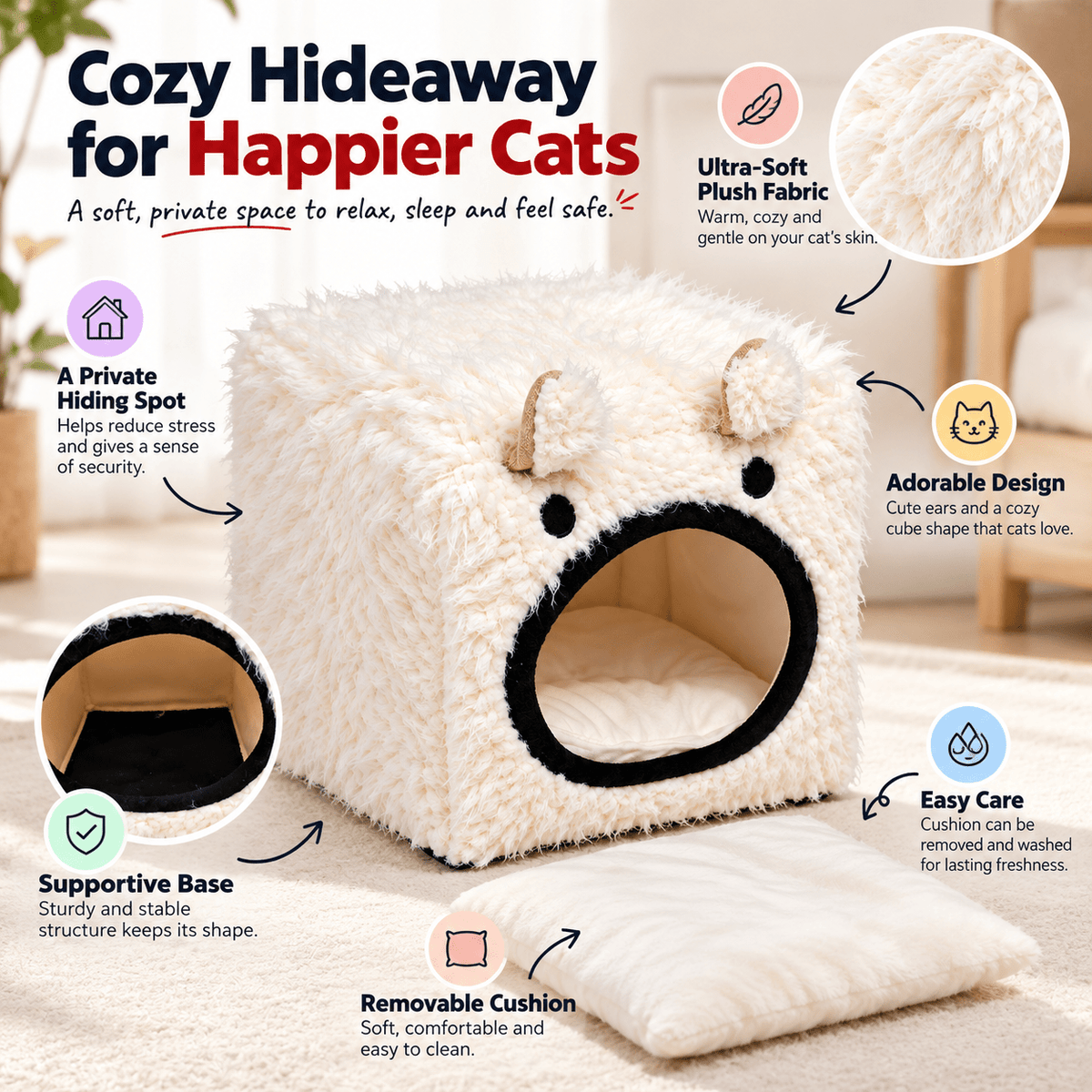 Sheep Cat house bed for cats - Catbazaar.in