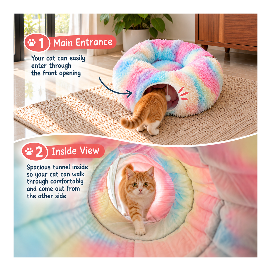 Calming Tunnel Cat Bed – UltraSoft